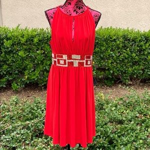 Janette Plus 3X Red Cocktail Dress